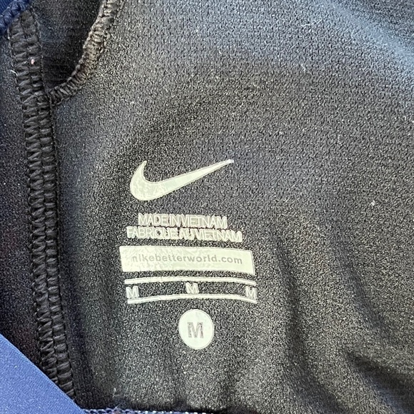 Nike One Piece Halter Top Swimsuit geometric Pink and Blue, Athletic Size Medium - Picture 6 of 11